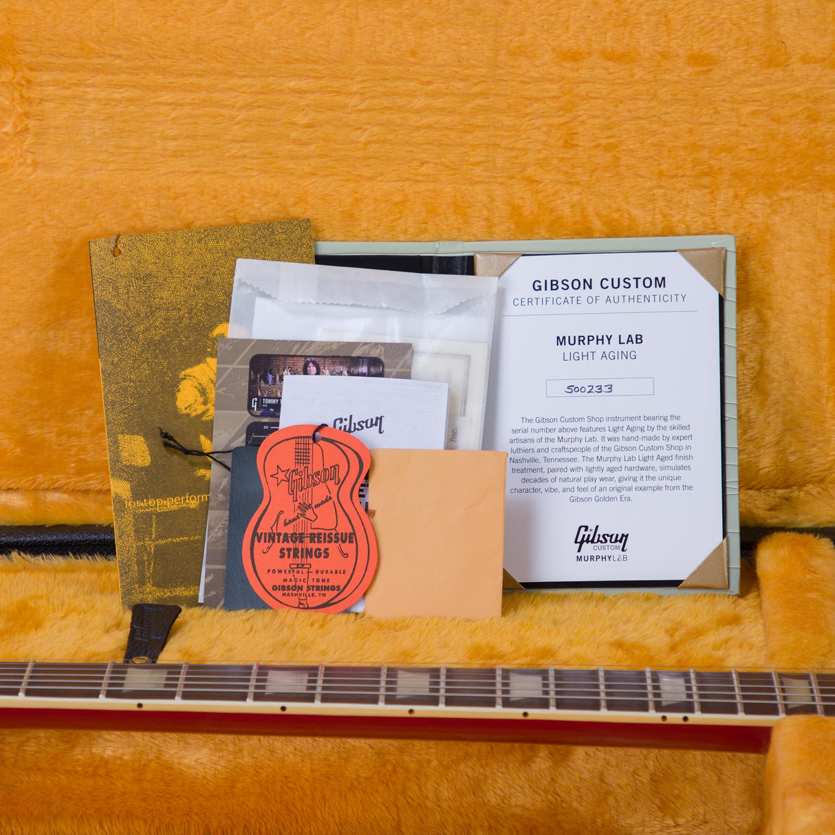 Gibson Custom Shop Murphy Lab 1963 Firebird V With Maestro Vibrola Electric Guitar - Light Aged Cardinal Red - #500233