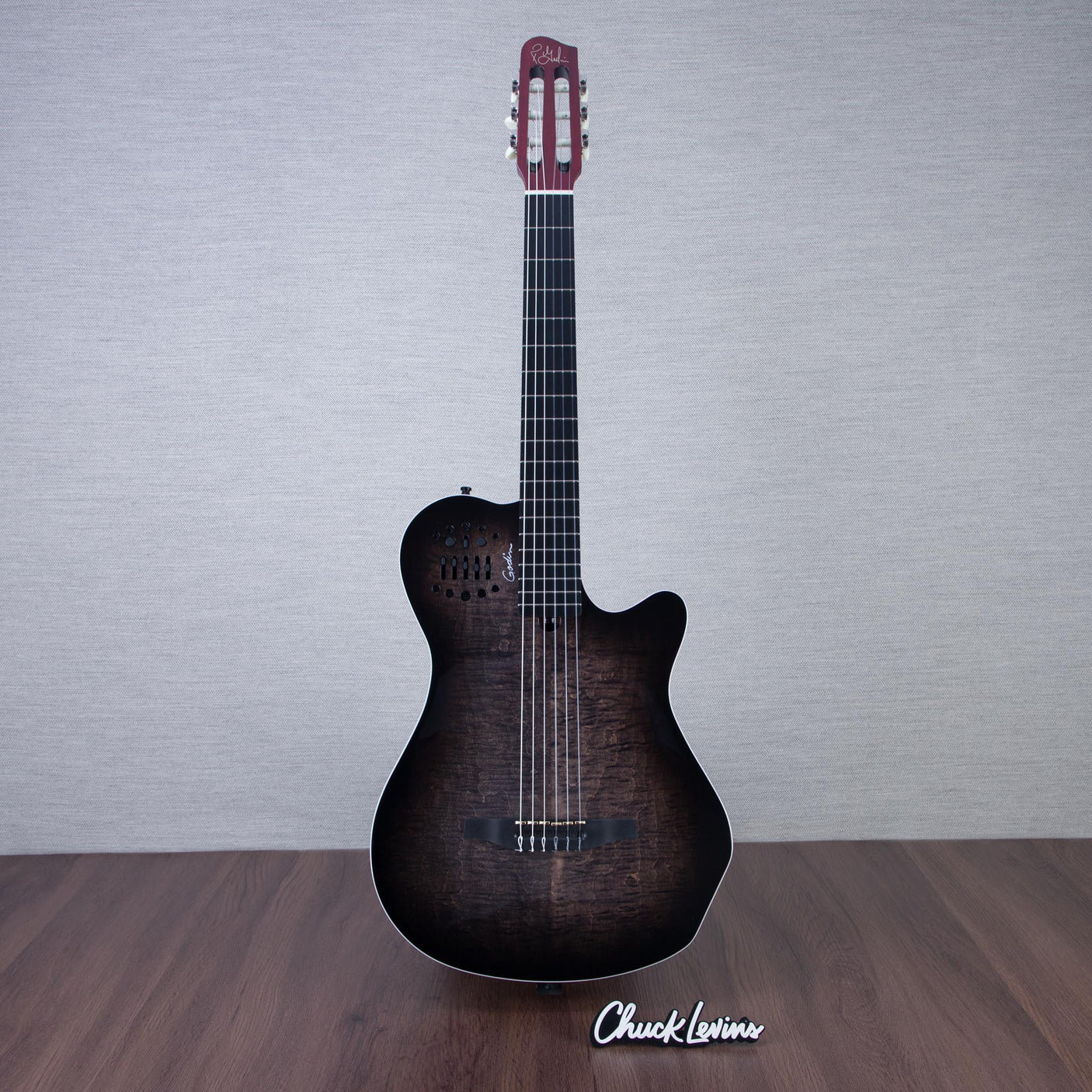 Godin MultiAc Grand Concert SA Nylon String Acoustic-Electric Guitar - Trans Black - CHUCKSCLUSIVE - #25313368