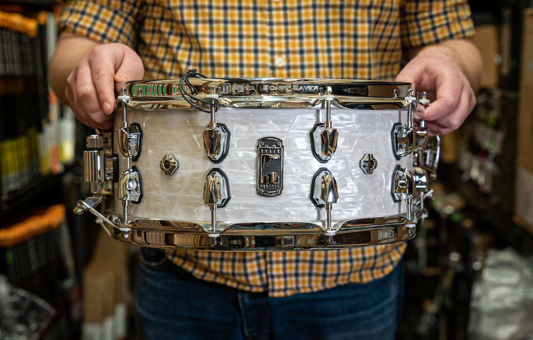 Mapex Black Panther Heritage 6 x 14 Inch Maple Snare Drum - White Strata