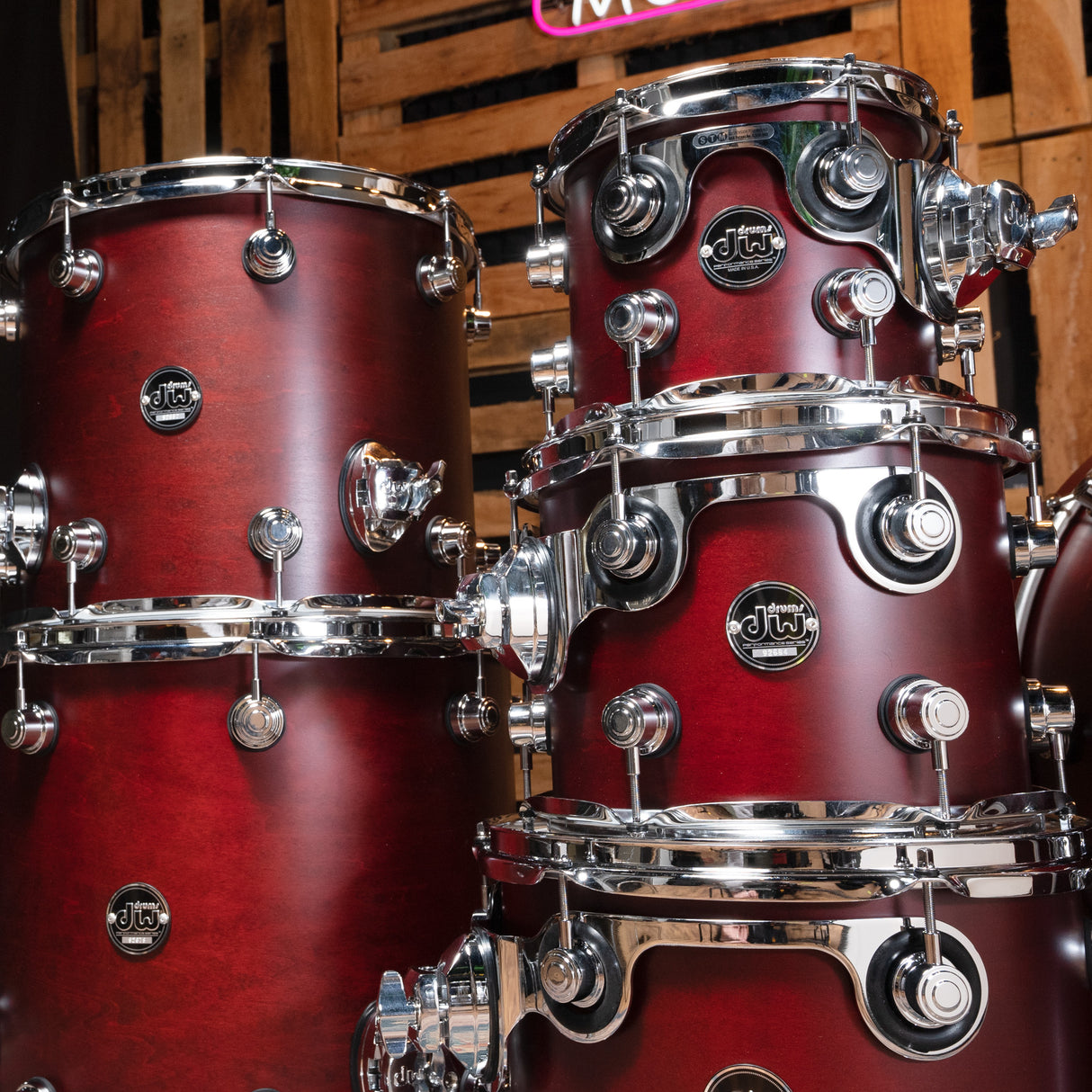 DW Performance Series 6-Piece 22-inch Kick Shell Pack - Tobacco Satin Oil