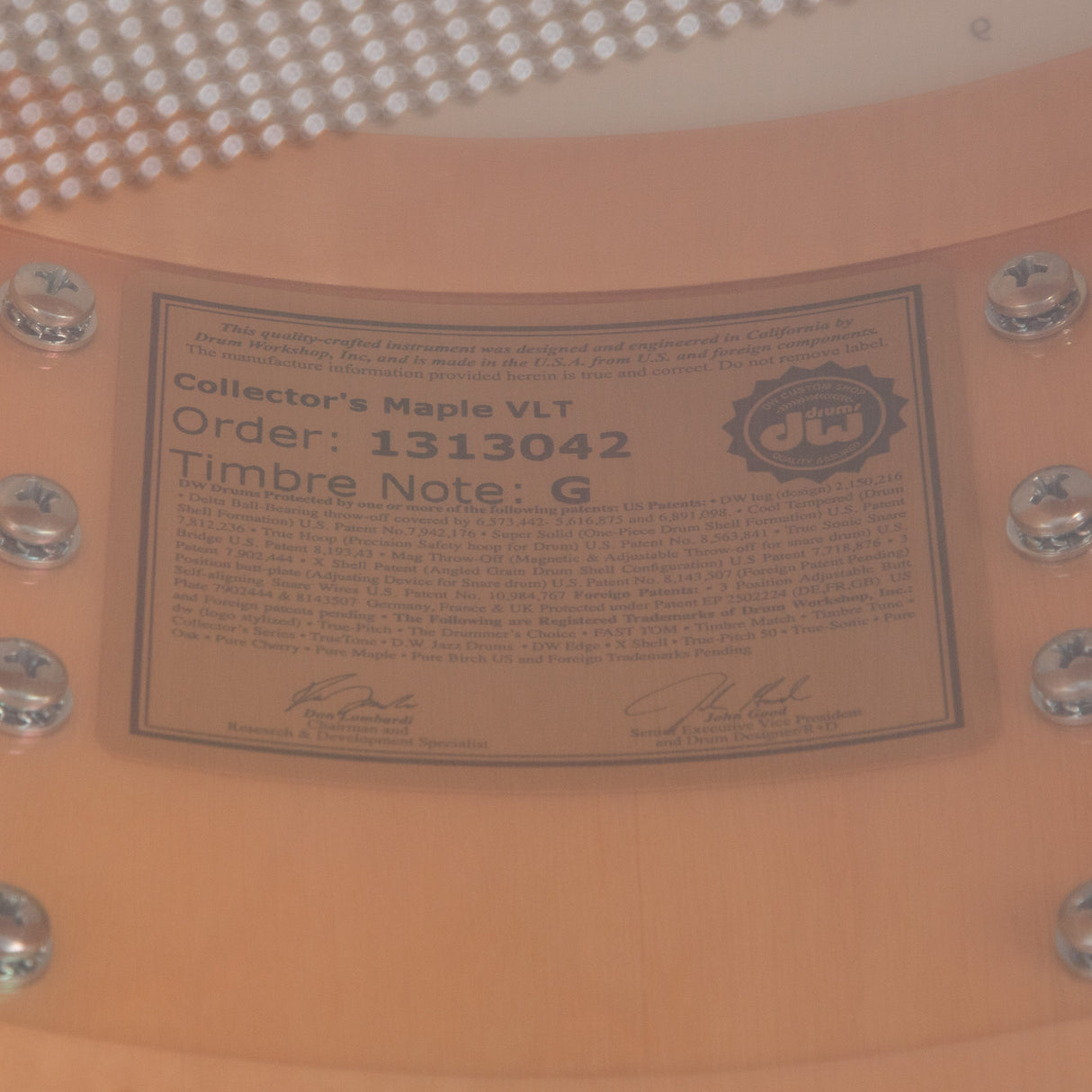 DW 7 x 14-Inch Collector's Series SSC Maple Snare Drum - Green Glass with Chrome Hardware