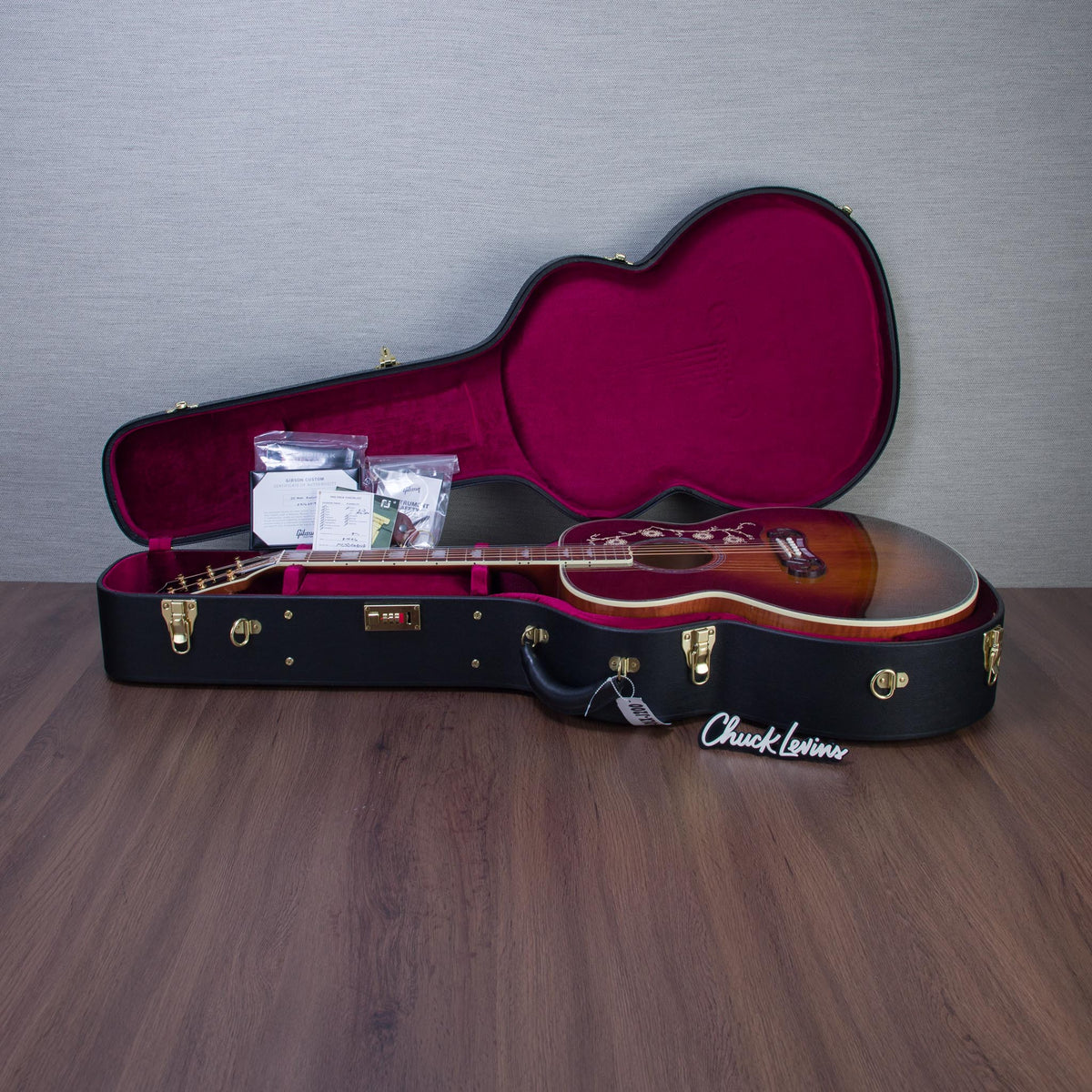 Gibson Limited Edition Custom Shop SJ-200 Anniversary Maple/Bearclaw Sitka Spruce Acoustic Electric Guitar - Cremona Burst - #22166019