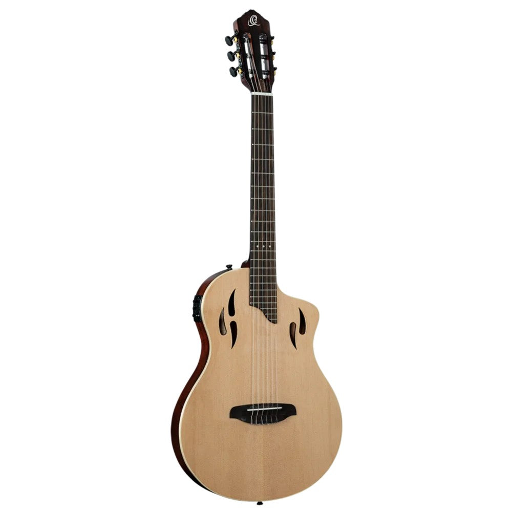 Ortega Tour Player Series Thinline Crossover Nylon String Acoustic Electric - Natural