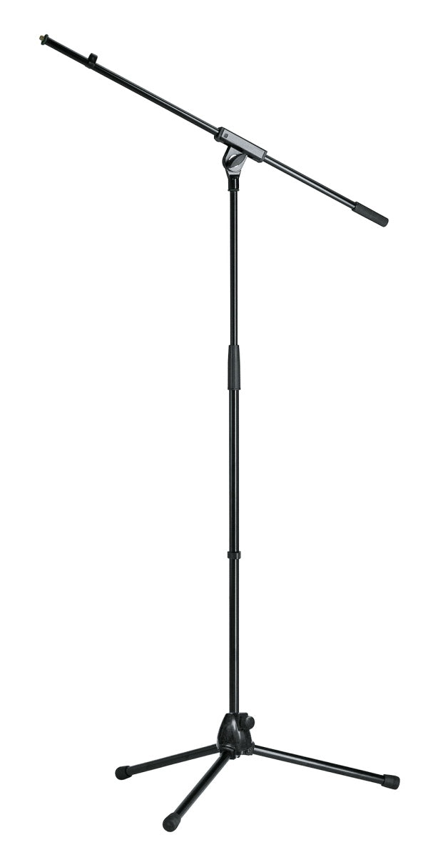 K&M 21070.500.55 Microphone Stand with Fixed Boom Arm - Black - New