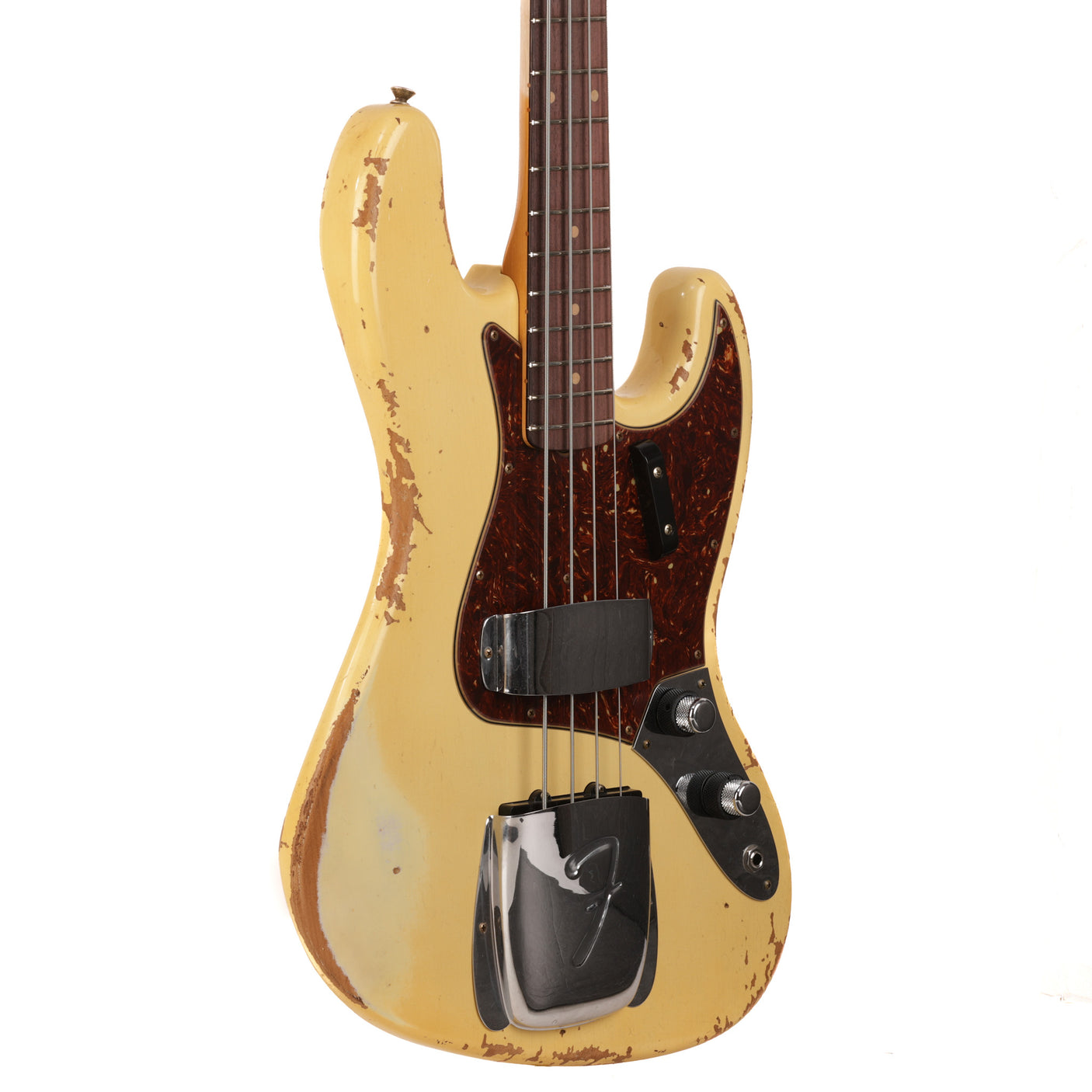Fender Custom Shop 1961 Jazz Bass, Ash Heavy Relic - Aged Vintage White - CHUCKSCLUSIVE - #R124796