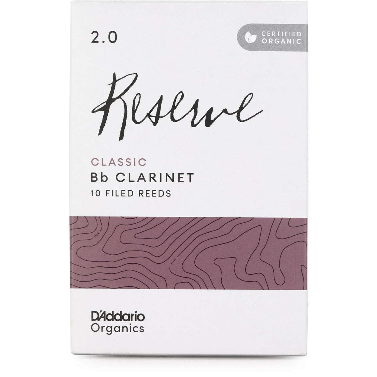 D'Addario RCT10 Rico Reserve Classic B-Flat Clarinet Reed 10-Pack - New,2