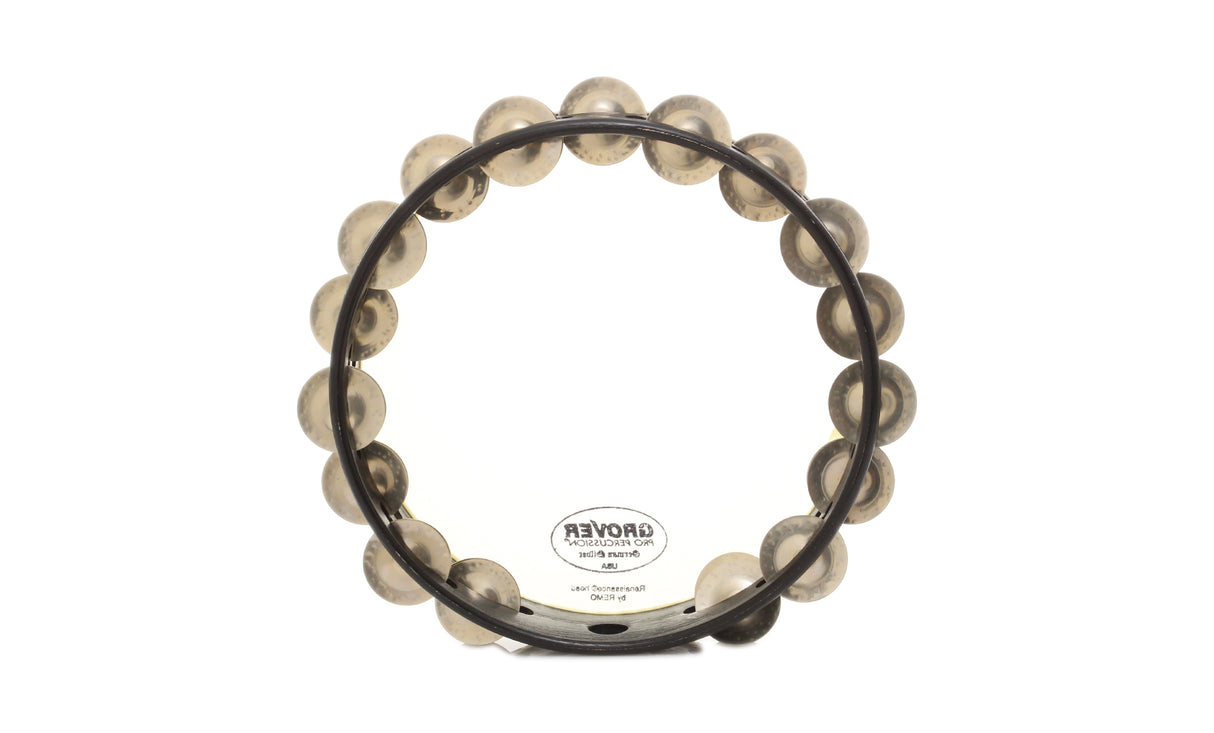 Grover T2/GS-X 10" Synthetic Head Tambourine - Double Row, German Silver Jingles