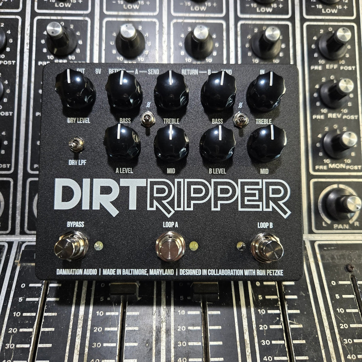 Damnation Audio Dirtripper 2 Channel Blender And EQ Electric Bass Guitar Effects Pedal