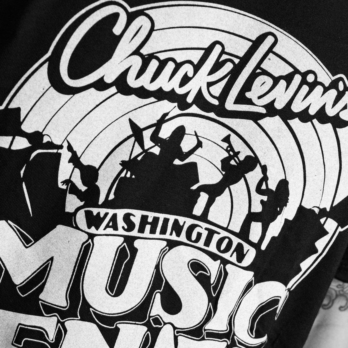 Chuck Levin's Basic Band T-Shirt - Black, S - New,S