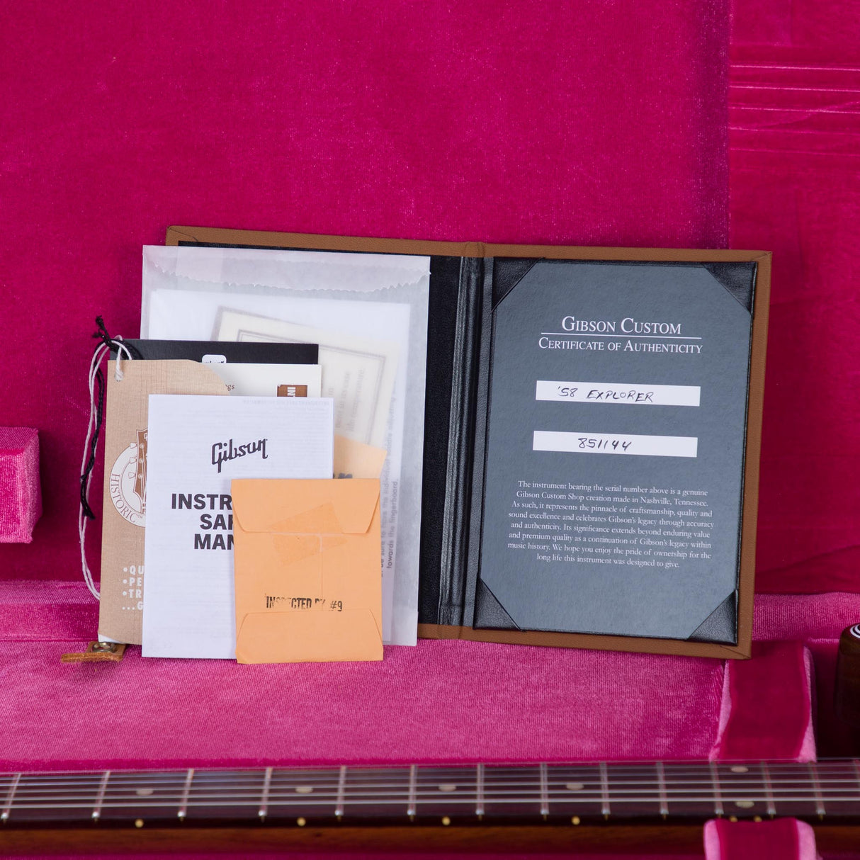 Gibson Custom Shop 1958 Explorer Mahogany Reissue VOS Electric Guitar - Antique Natural - #851144