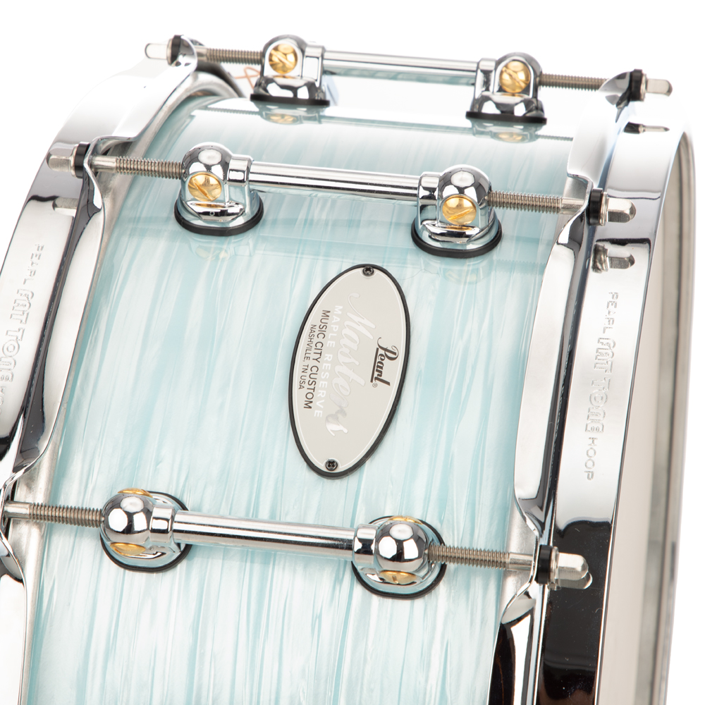 Pearl Music City Custom Master's Maple Reserve 6.5x14 Snare Drum - Ice Blue Oyster