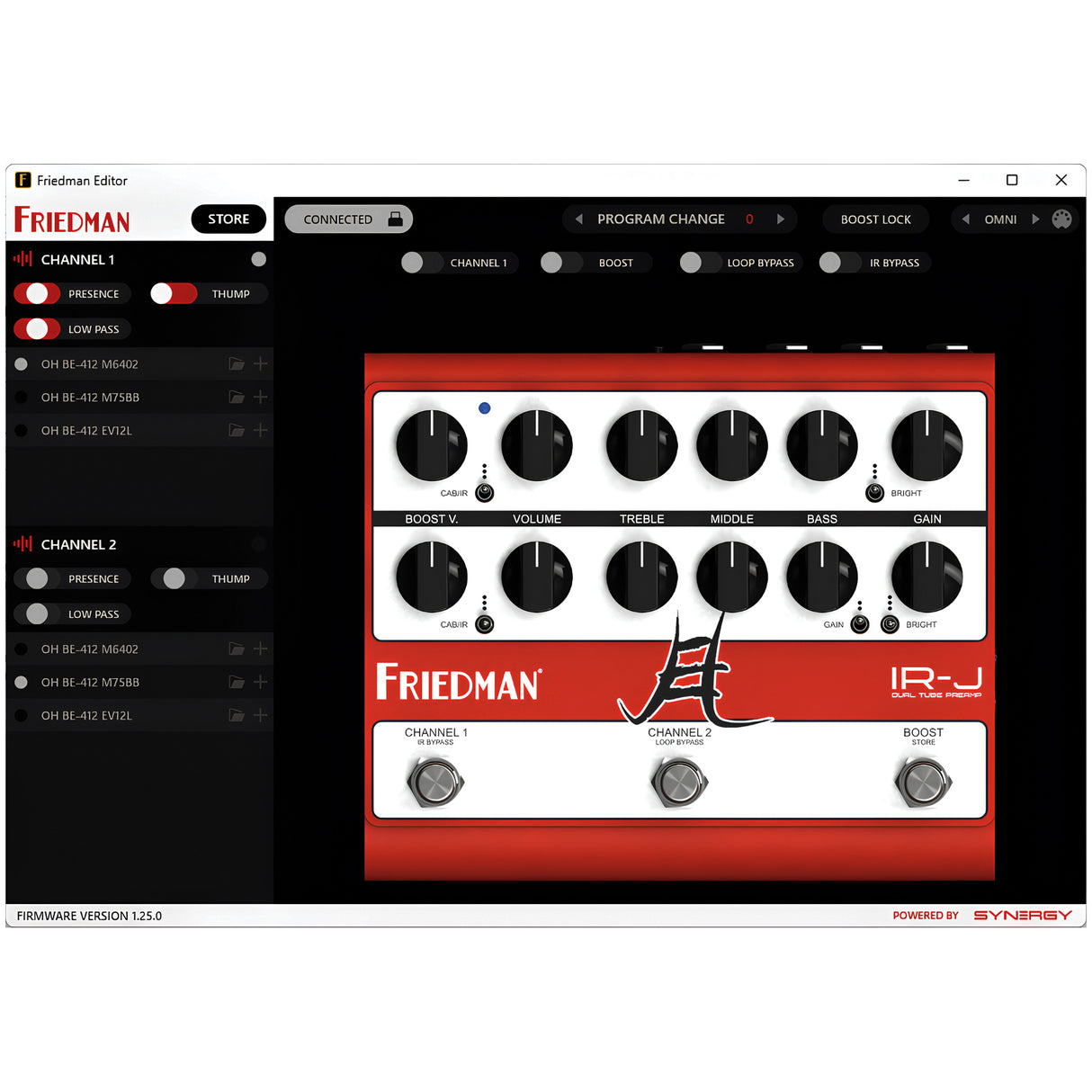 Friedman IR-J Jake E Lee Signature Dual Tube Preamp and DI Pedal