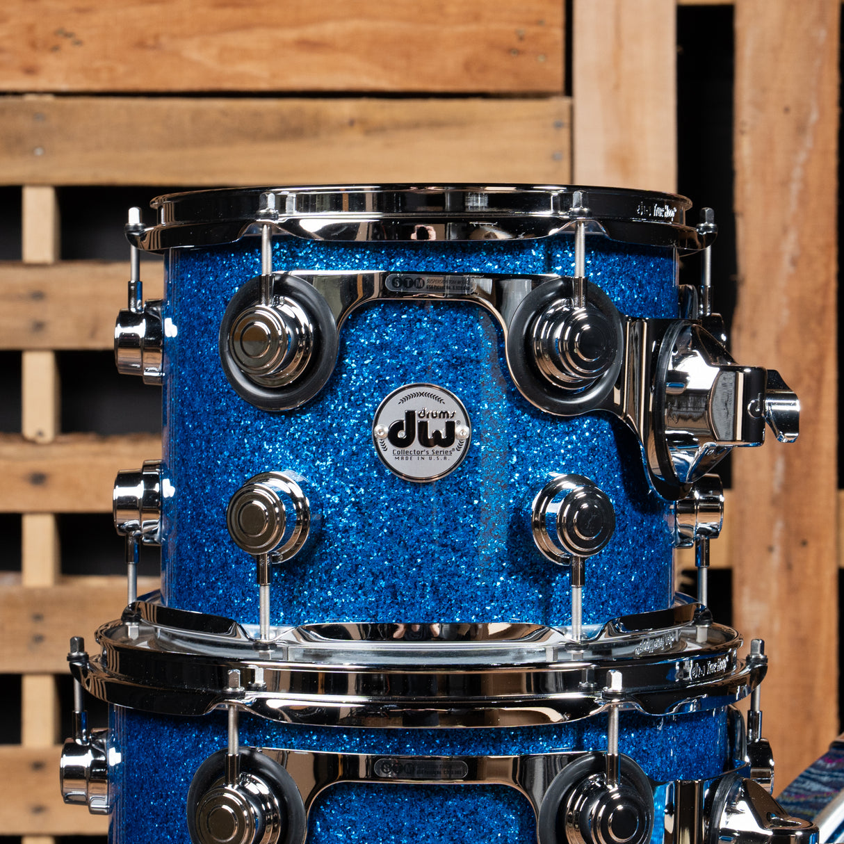 DW Collector's Standard Maple 4-Piece Shell Pack, 22-Inch Kick - Blue Glass