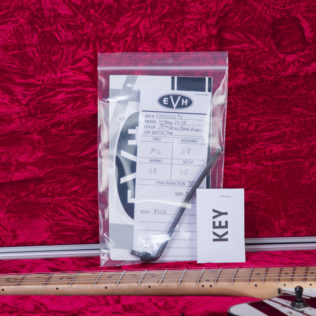 EVH Custom Shop Special Edition Wolfgang Stripes Electric Guitar - White/Black Stripes - #WG17574A