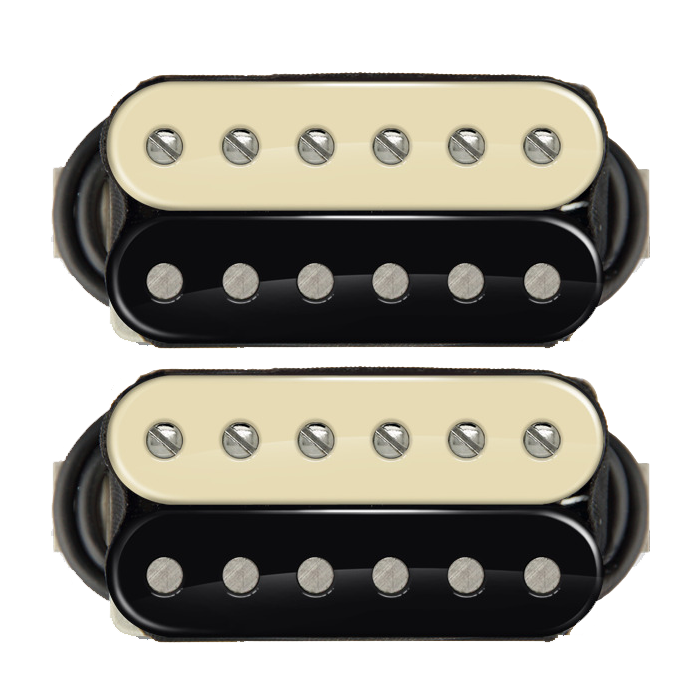 Bare Knuckle VHII Humbucker Set - Open Black/Cream Neck/Bridge