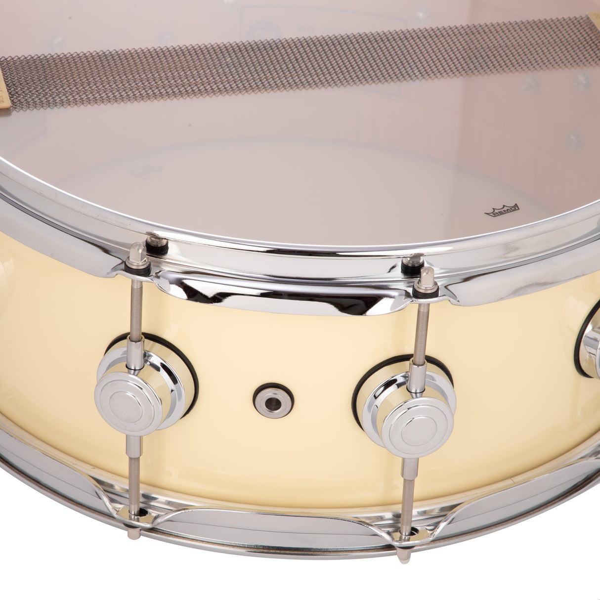 DW Collector's Pure Maple 5.5x14-Inch SSC Snare Drum - Solid Double Cream Lacquer