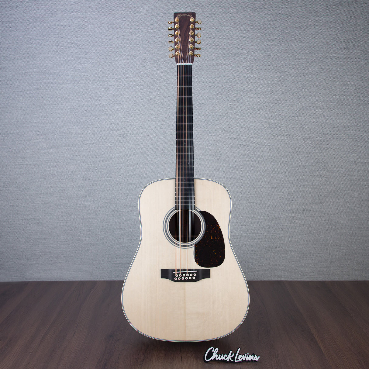 Martin Custom Shop D-28 Style Black Walnut/Italian Alpine Spruce Fishman Matrix VT 12-String Acoustic Electric Guitar - CHUCKCSCLUSIVE - #M2880834