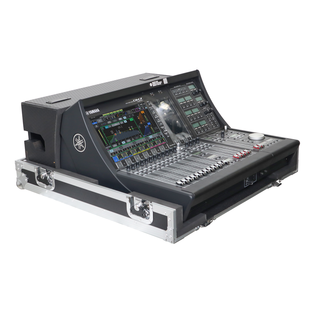 ProX XS-YDM7COMPACTEXDHW ATA Digital Audio Mixer Flight Case for Yamaha DM7 Compact Expansion Console with Doghouse compartment and Caster wheels