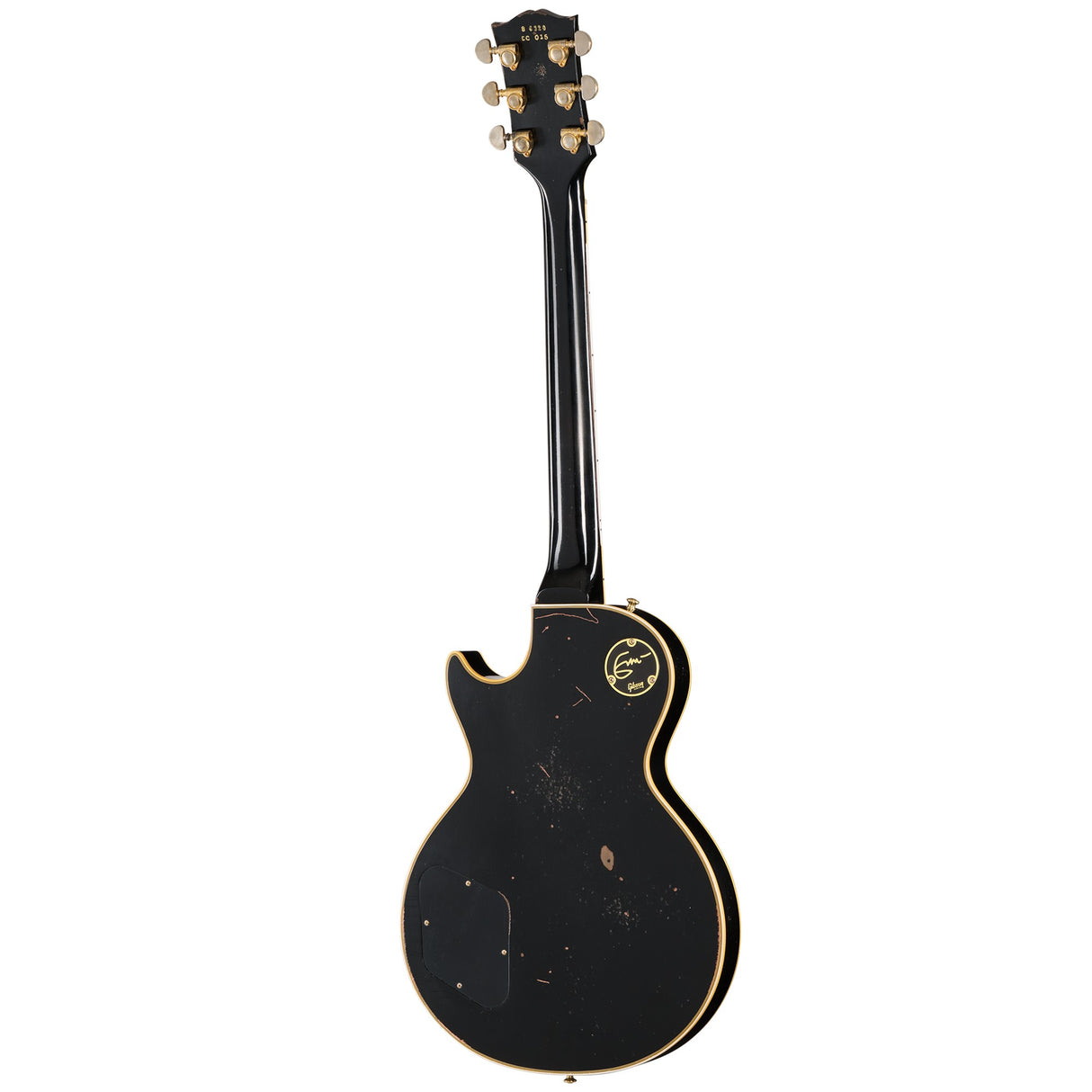 Gibson Custom Shop Murphy Lab Eric Clapton 1958 Les Paul Custom Electric Guitar - Ebony - #EC 132