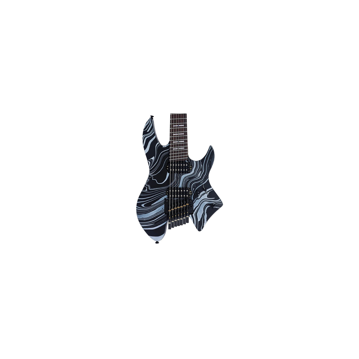 Sire Larry Carlton X6 Headless 7-String Electric Guitar - Black Swirl