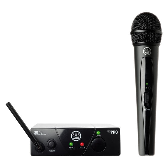 AKG WMS40MINI Single Vocal Set BD US25A Wireless Handheld Microphone System - Mint, Open Box