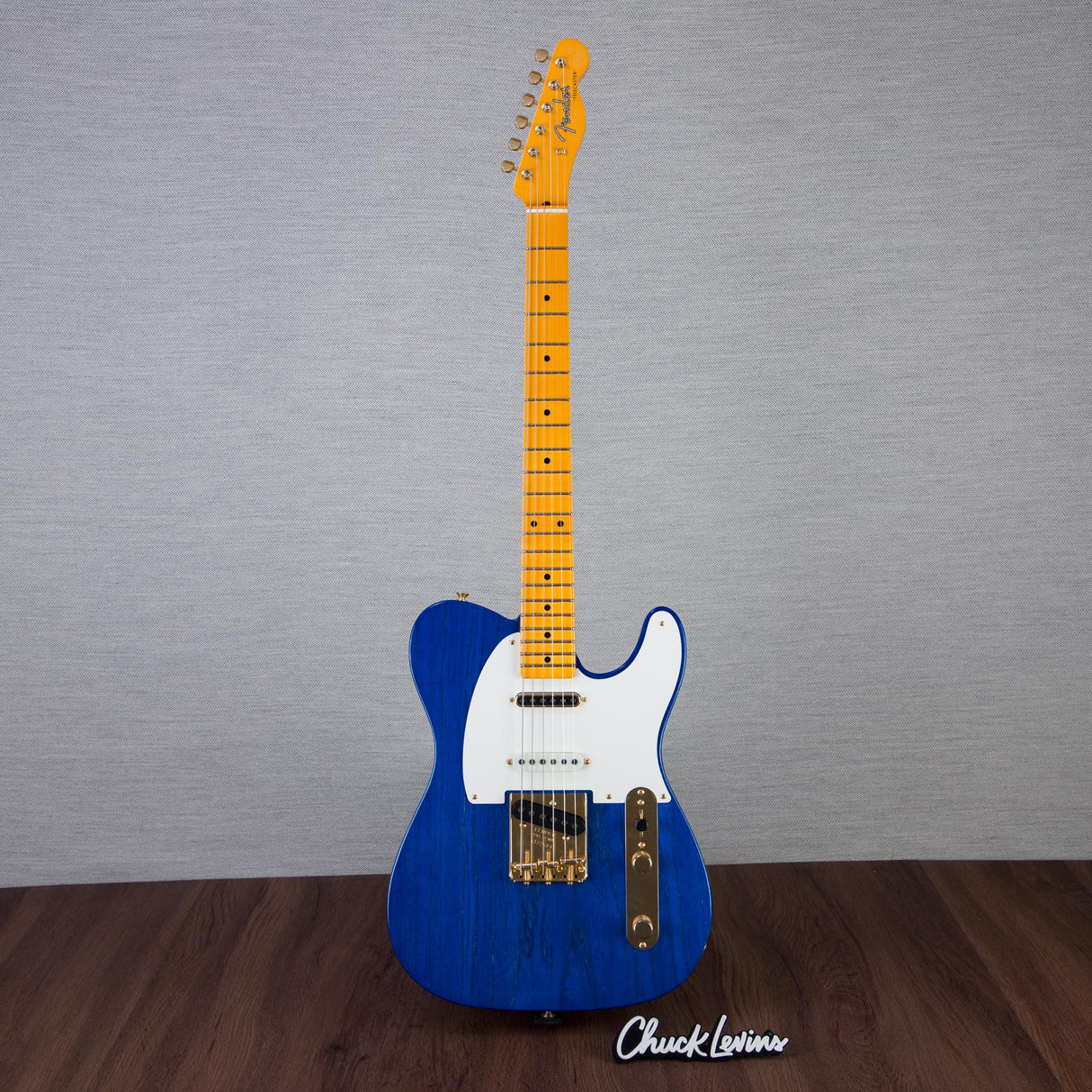 Fender Custom Shop Limited Edition Hotshot Telecaster Electric Guitar Deluxe Closet Classic - Aged Sapphire Blue Transparent - #R122684
