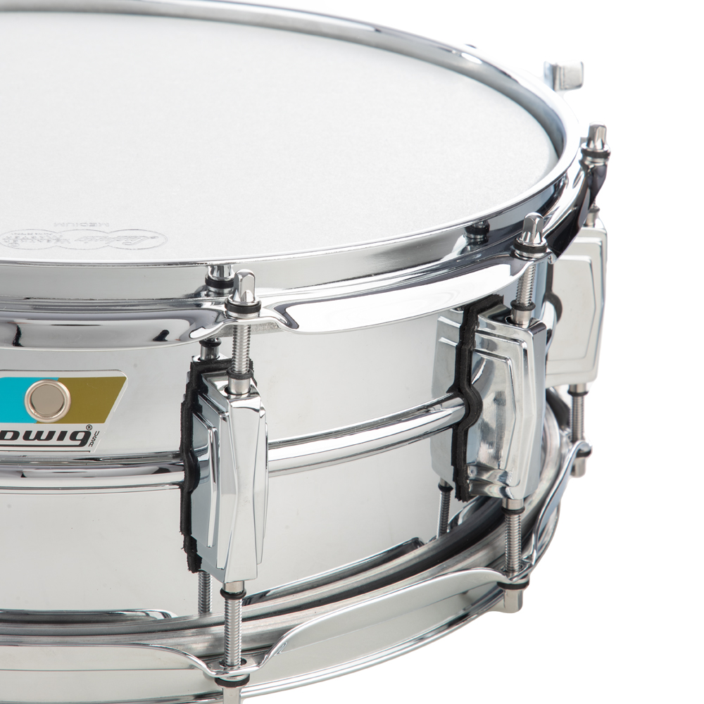 Ludwig 5x14 Inch Chrome Over Brass Snare Drum, Factory B-Stock