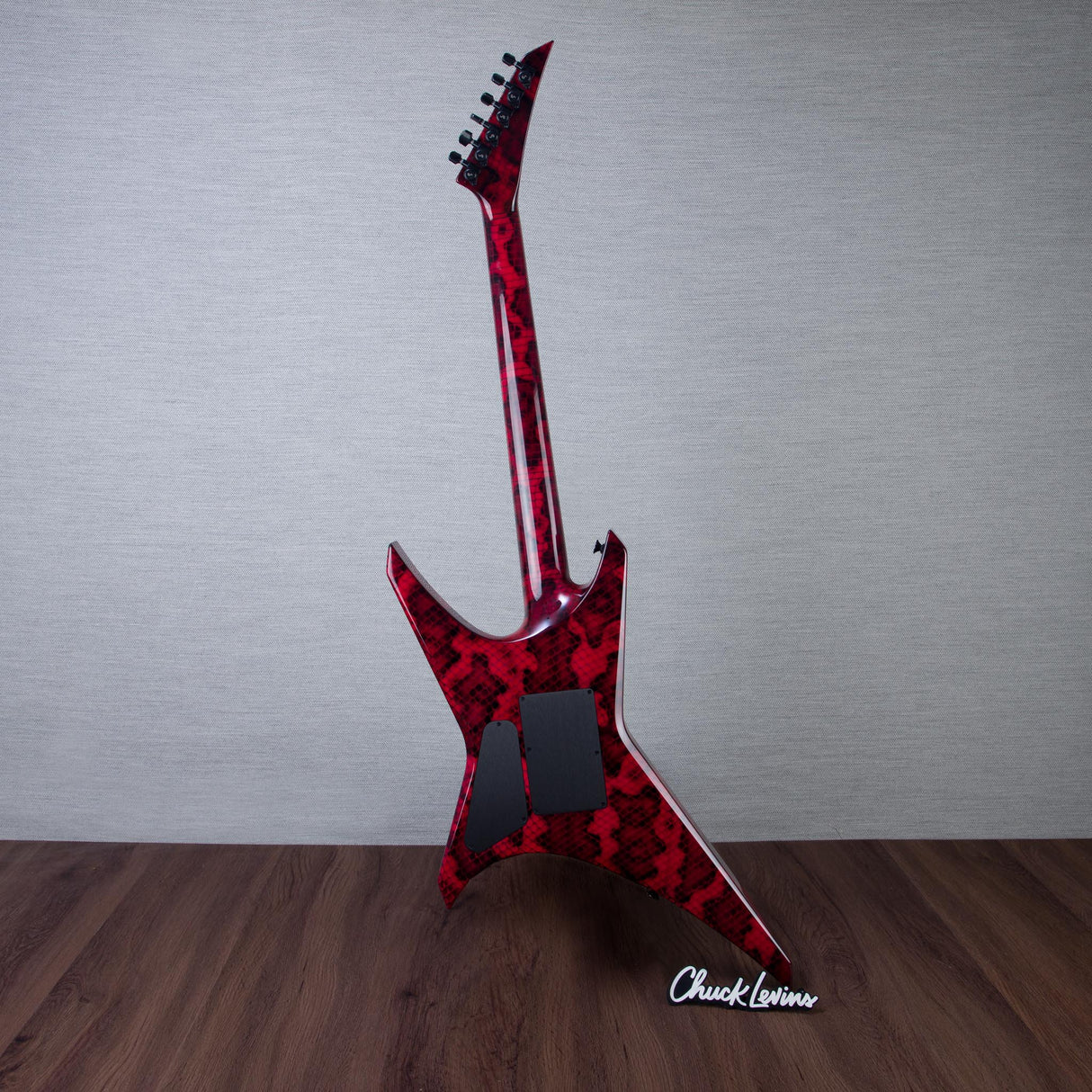 Jackson Custom Shop Warrior Electric Guitar - Snake Skin Red - #J11248