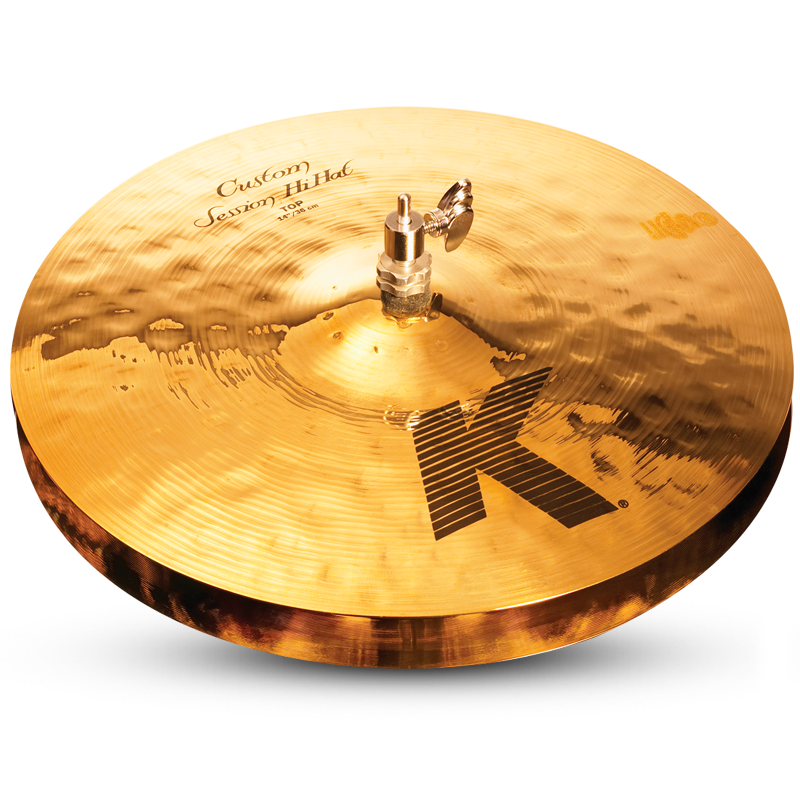 Zildjian 14-Inch K Custom Session Hi-Hat Cymbal - Top