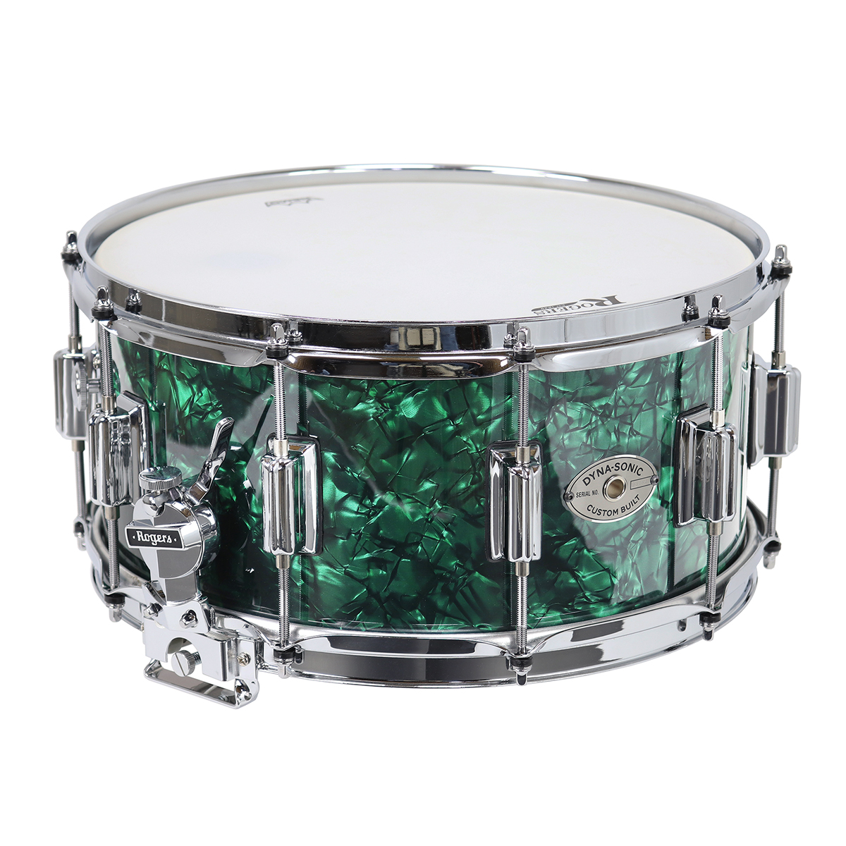Rogers 6.5x14 Dynasonic Snare Drum, Green Marine Pearl