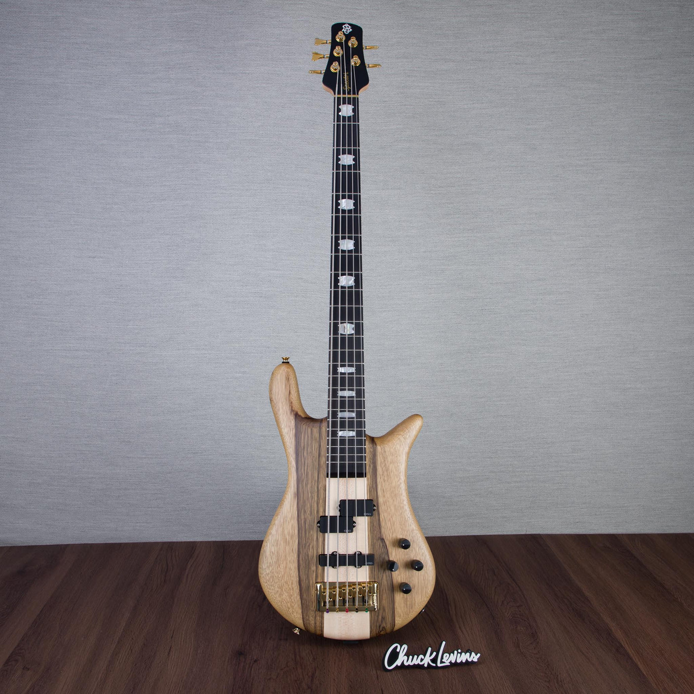 Spector Euro 5 LT Solid Korina Wings 5-String Electric Bass Guitar - Natural Satin - CHUCKSCLUSIVE - #NB23464