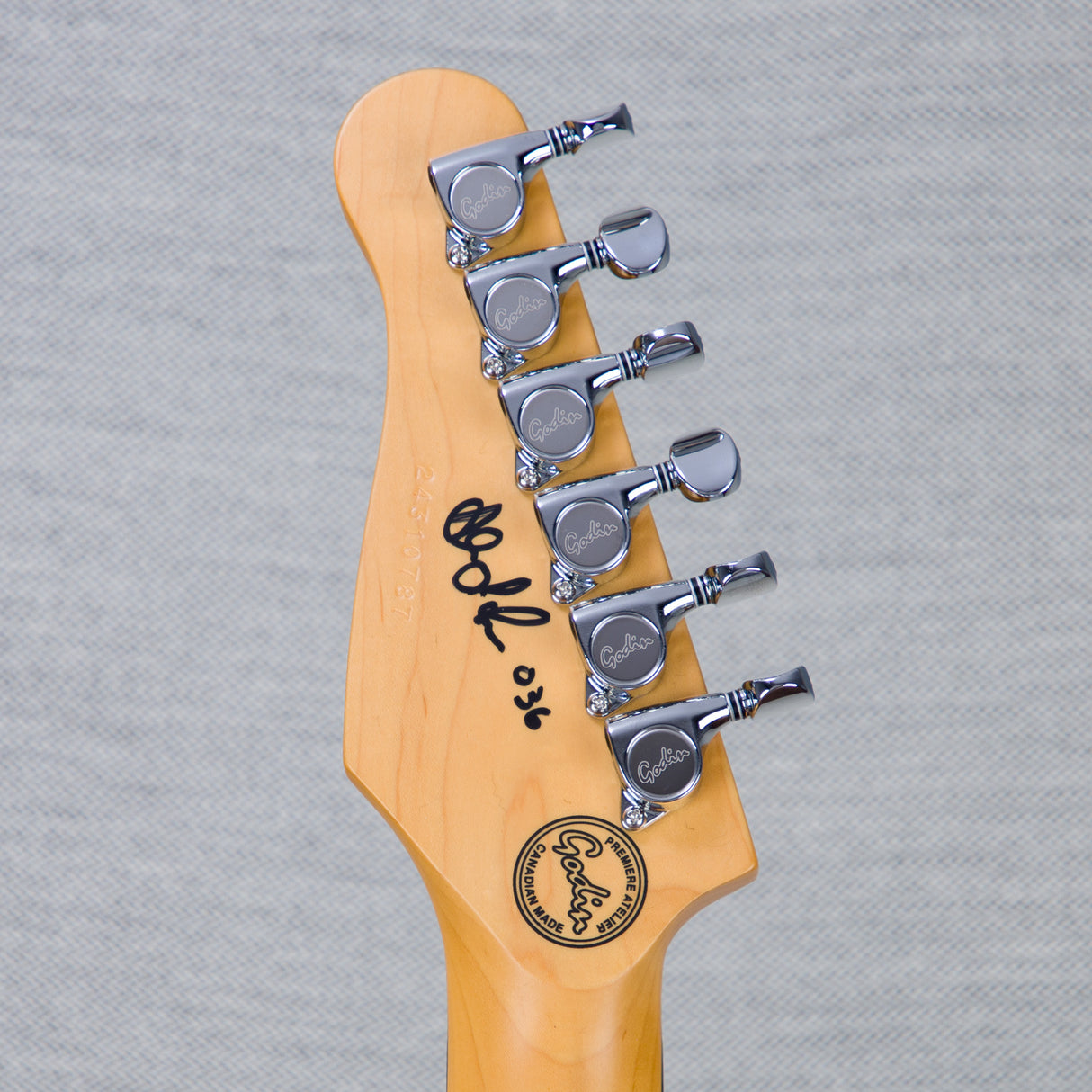 Lerxst Grace Alex Lifeson Signature Electric Guitar with Floyd Rose Signed - Red - #24310787