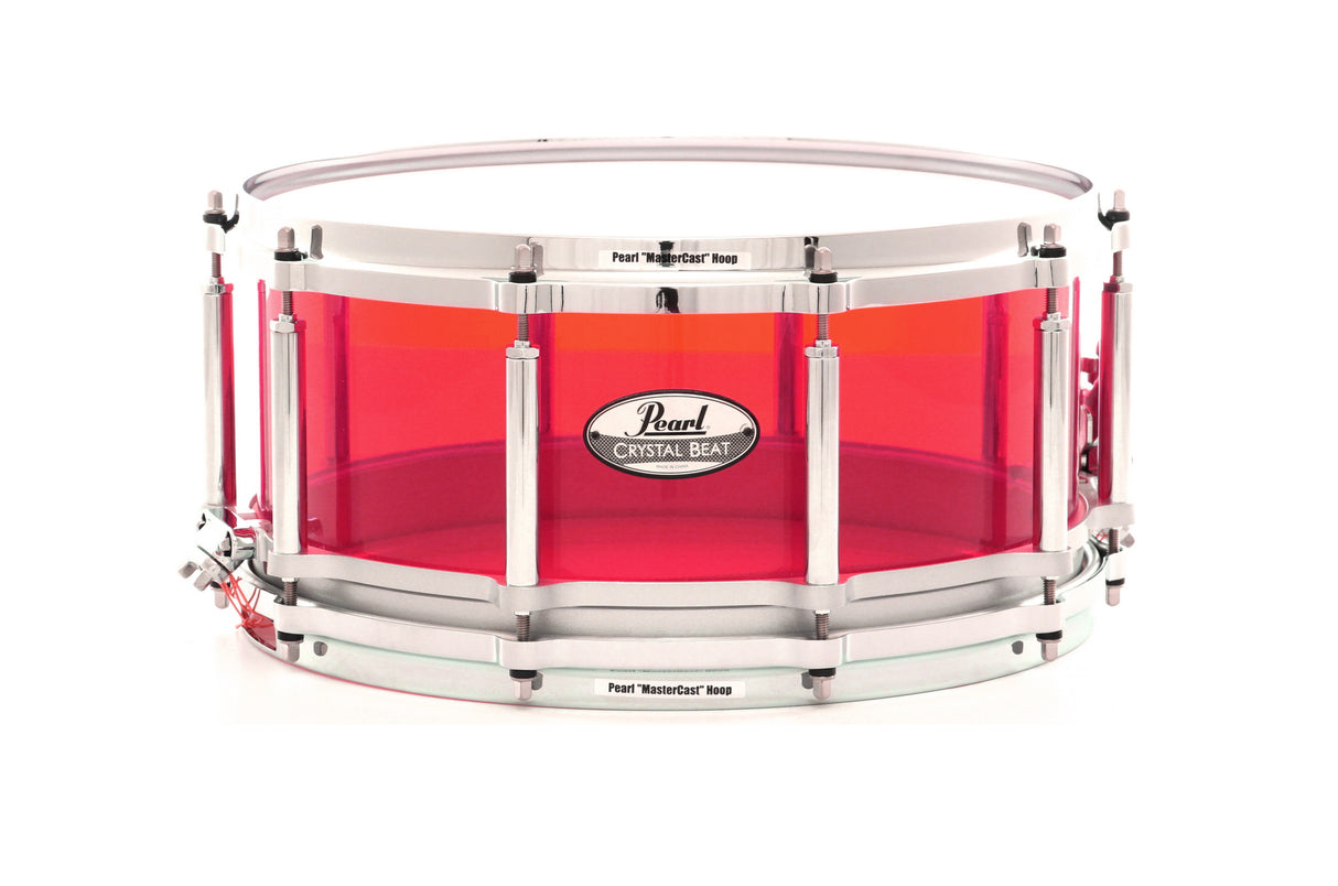 Pearl 14" x 6.5" Crystal Beat Series Free Floater Snare Drum - Ruby Red