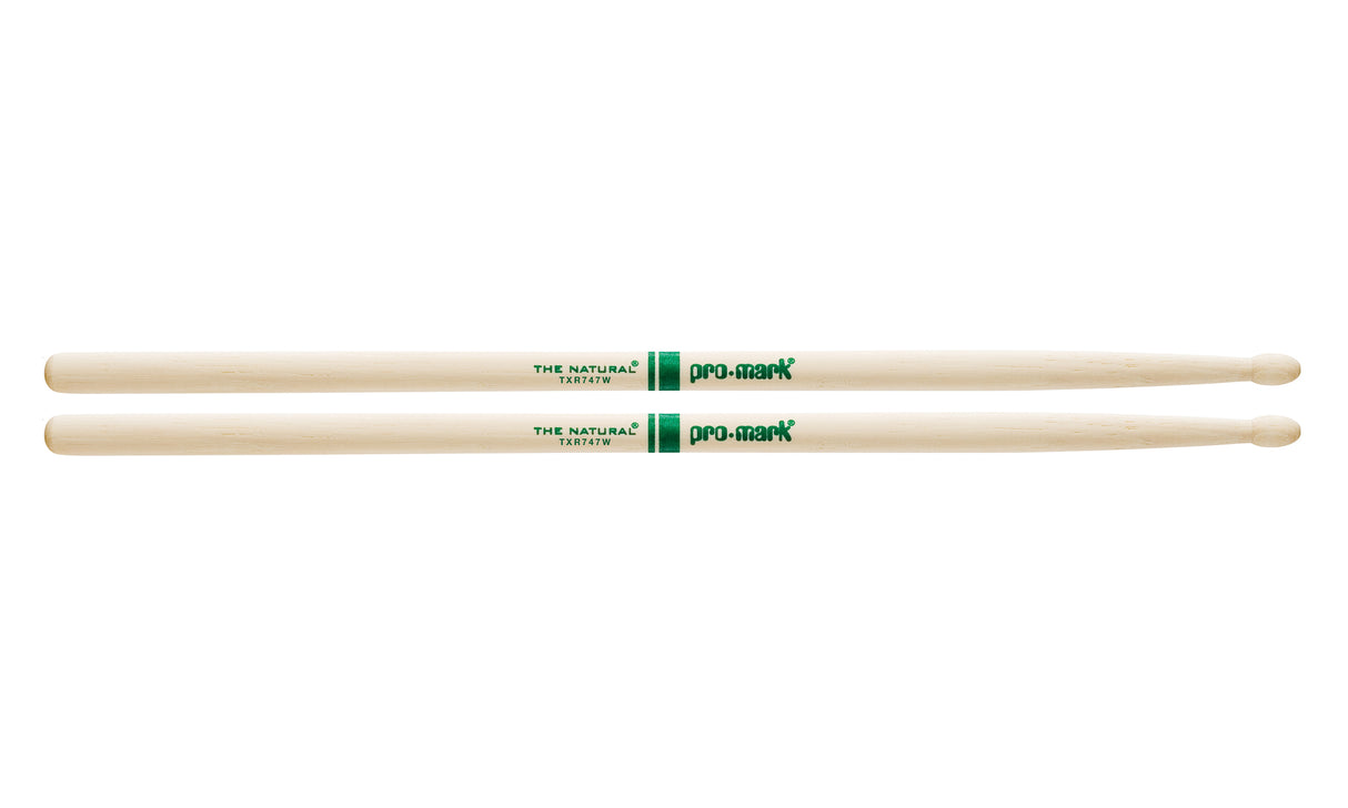 Promark TXR747W Hickory 747 The Natural Wood Tip drumstick