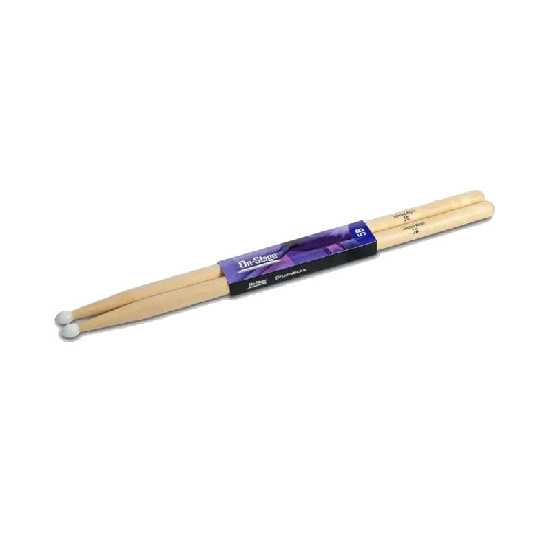 On-Stage Maple Drumsticks 12-Pair Brick - 5B - Nylon Tip