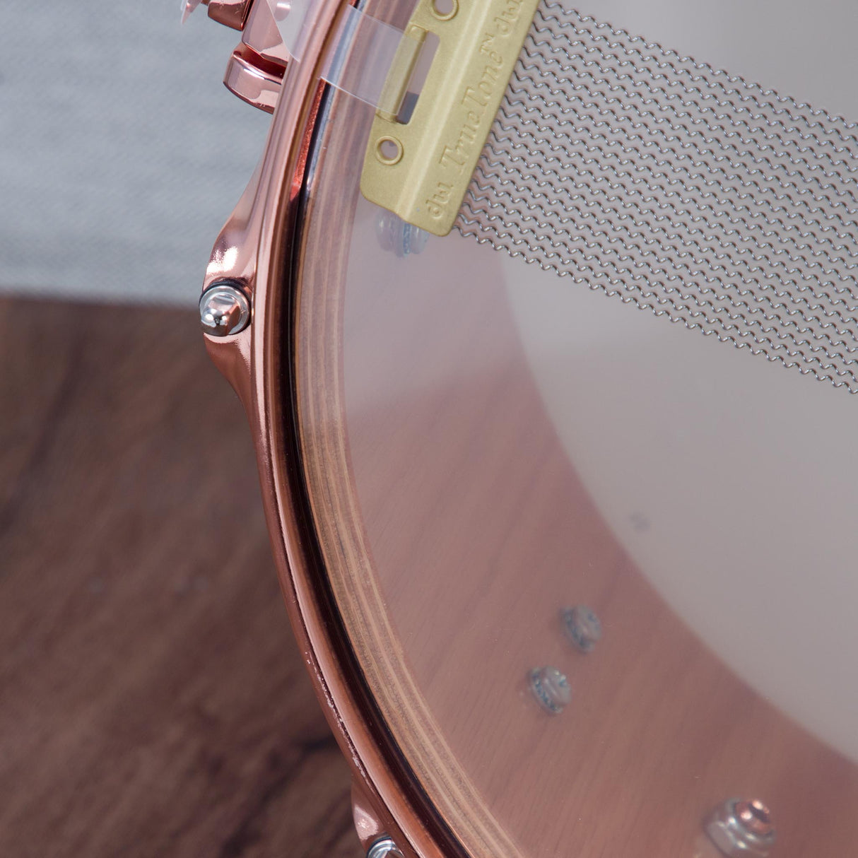 DW 6 x 14-Inch Collector's Pure Oak Snare Drum - Blue Glass with Copper Hardware