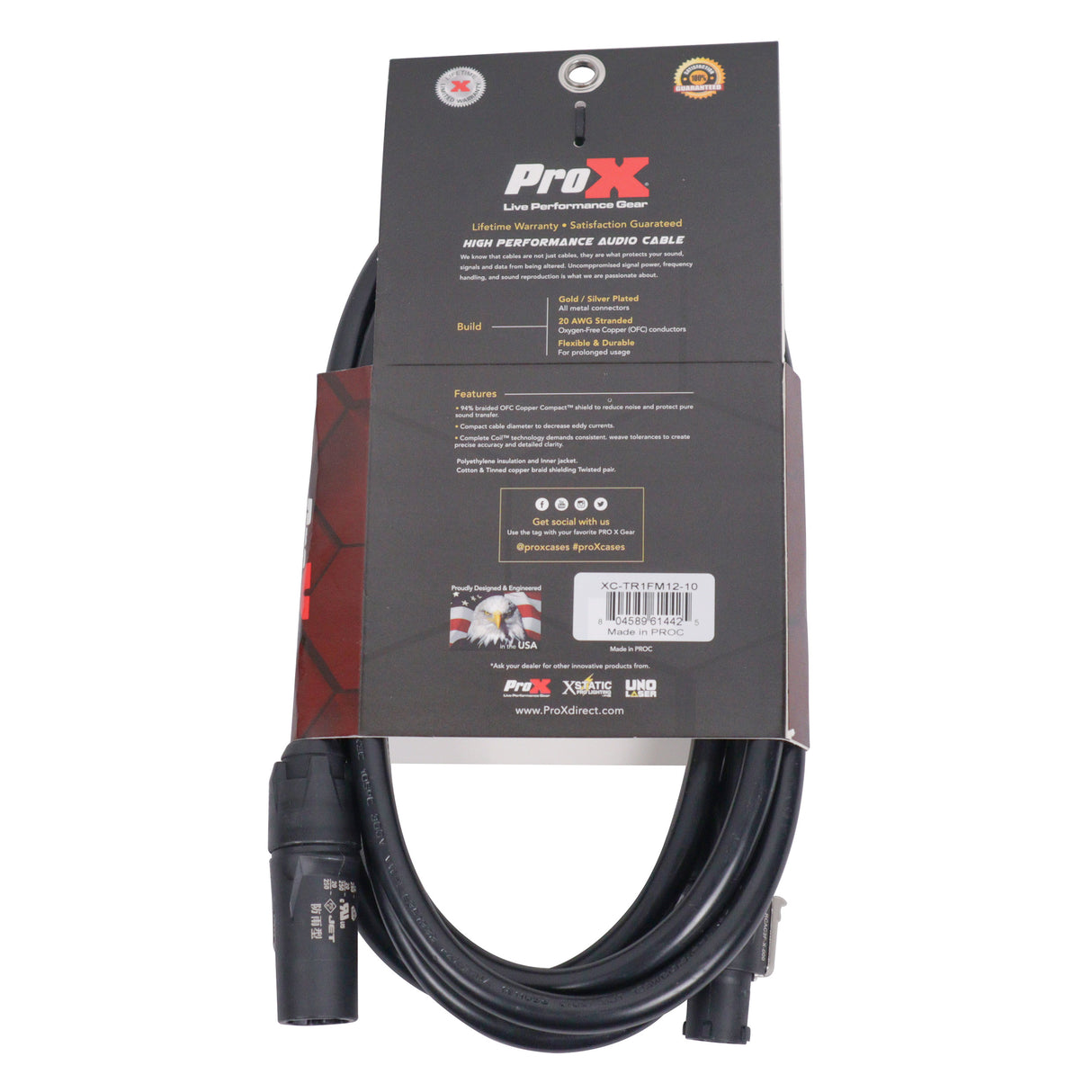 ProX XC-TR1FM12-10 10 ft Male to Female 12AWG Power Cable