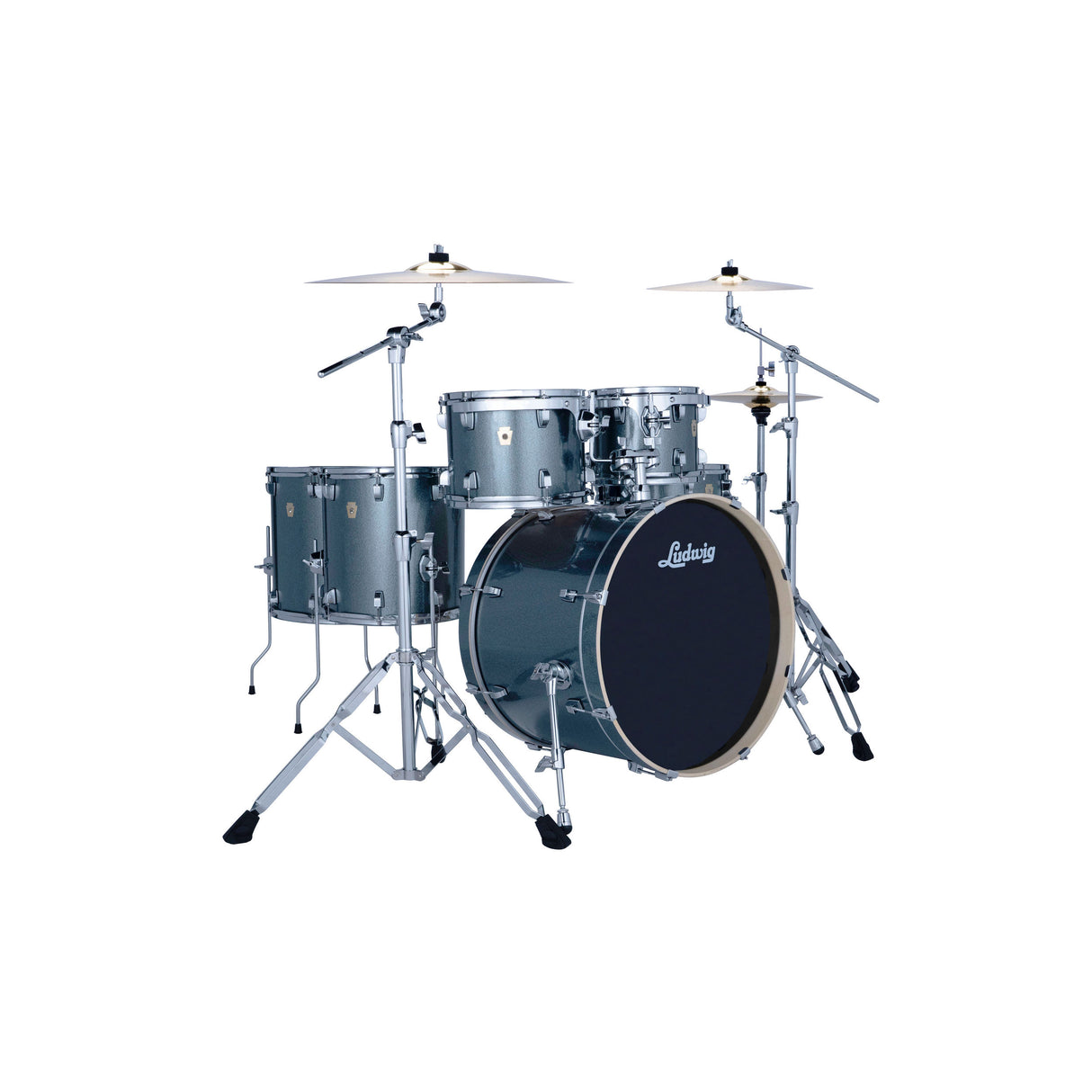 Ludwig Evolution 6-Piece Drum Kit with 22-Inch Kick - Atlantic Sparkle