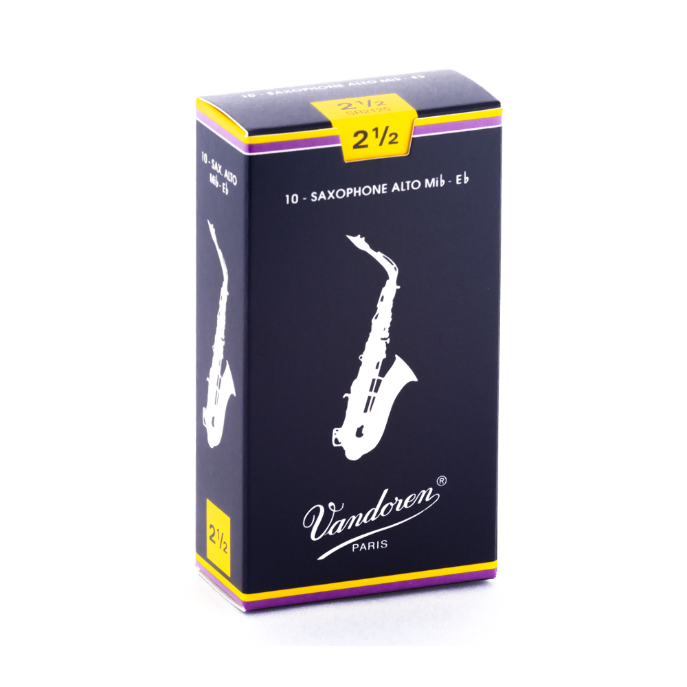Vandoren Traditional 10-Pack Alto Saxophone Reeds - 2.5