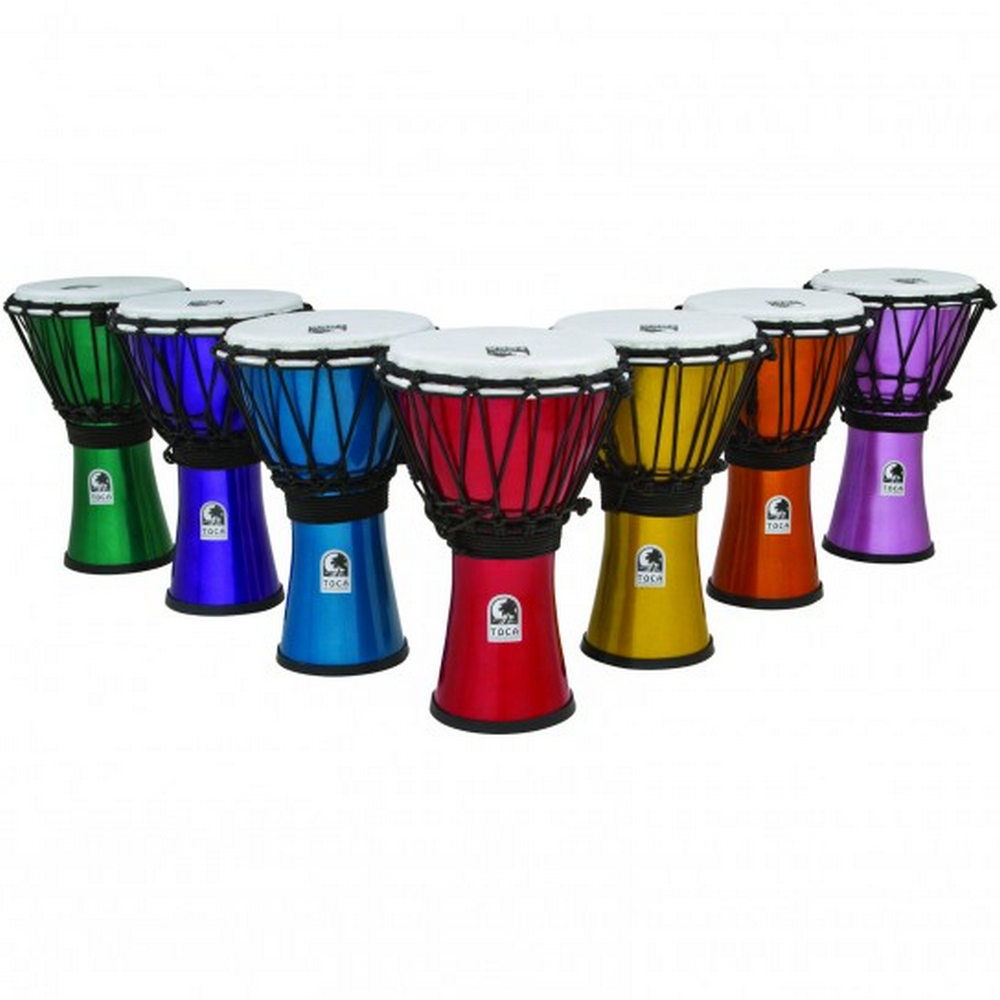 Toca Freestyle Colorsound 7” Djembes - Set of 7