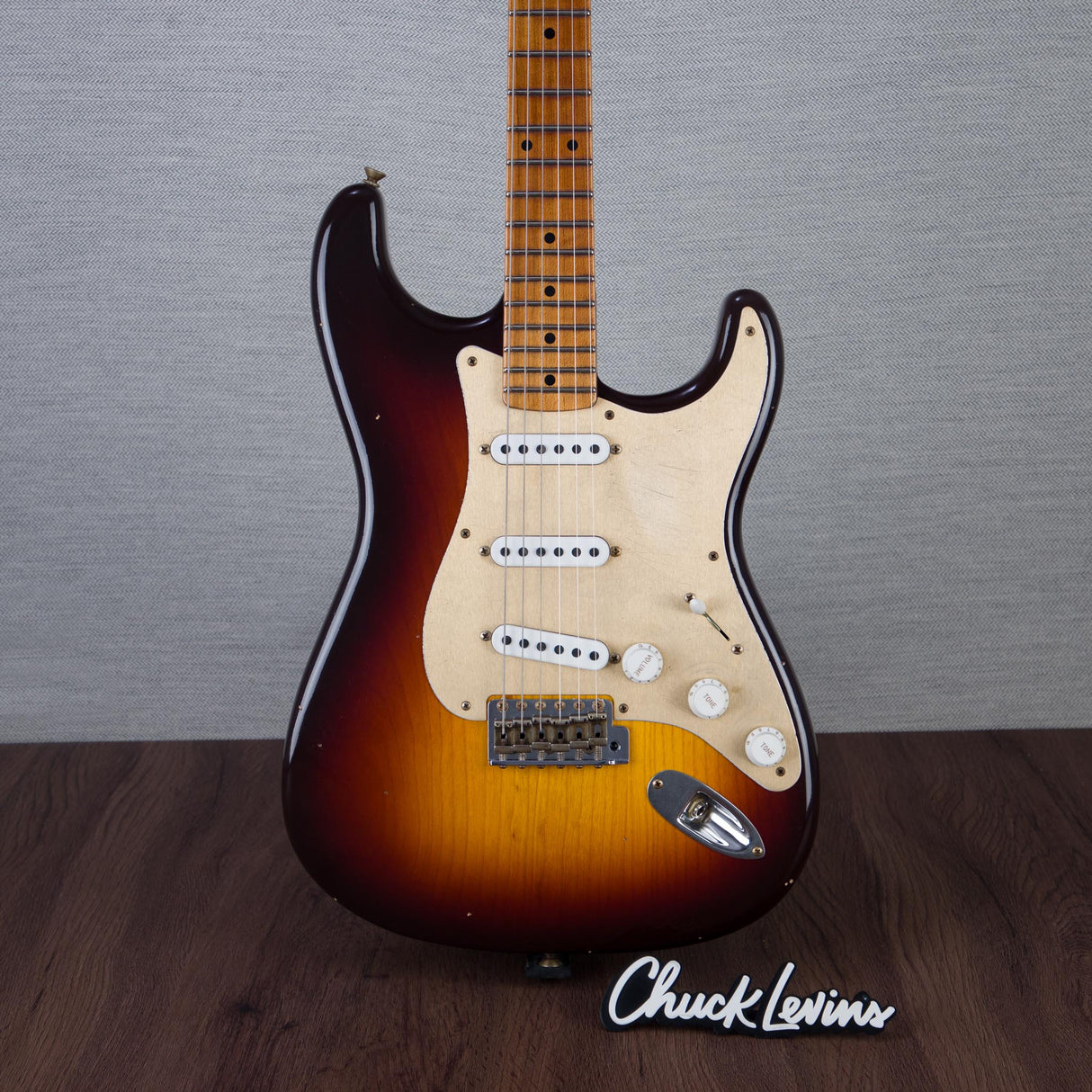 Fender Custom Shop Limited Edition 70th Anniversary 1956 Stratocaster Electric Guitar - Wide Fade Chocolate 2-Tone Sunburst - #LXX0491