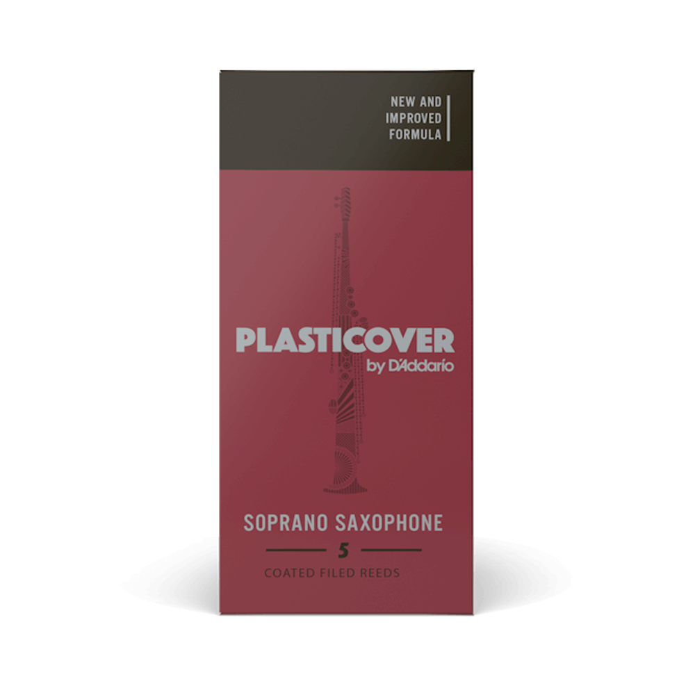 D'Addario RRP05SSX Plasticover Coated Filed Soprano Sax Reed 5-Pack - New,2