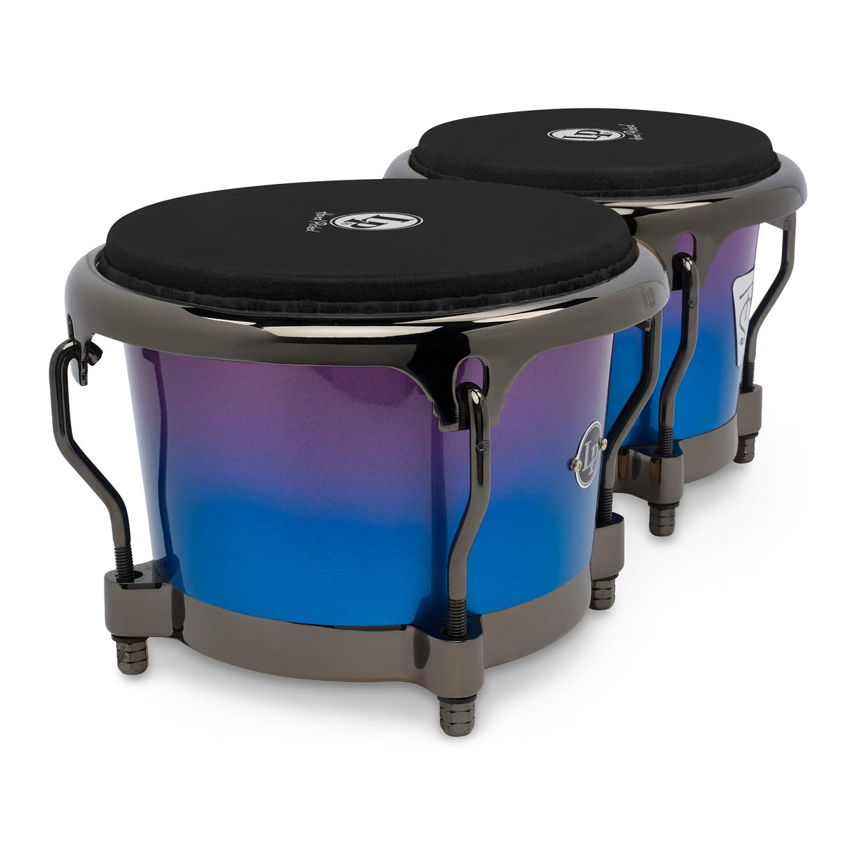 Latin Percussion Tony Succar Signature Bongos - Rainbow with Black Nickel-Plated Hardware