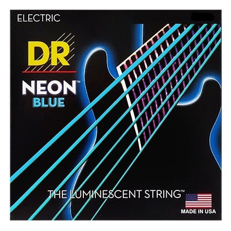 DR Strings NBE-9 NEON Guitar Strings - Blue