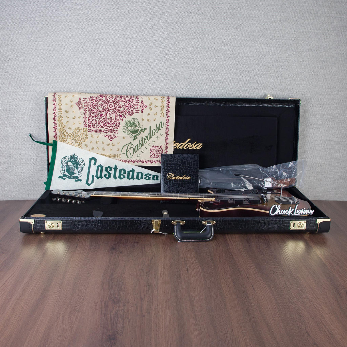 Castedosa The Halcon Baritone Electric Guitar - Aged 3-Tone Sunburst Sparkle - #355