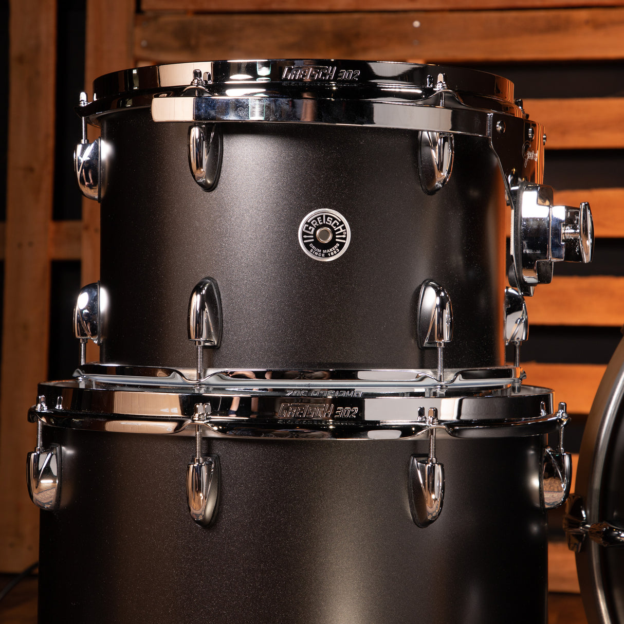 Gretsch Brooklyn 3-Piece Shell Pack, 24-Inch Kick - Satin Black Metallic