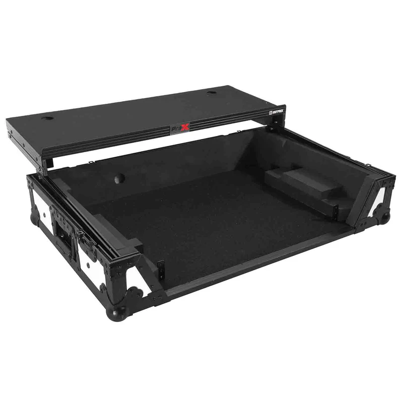 ProX XS-DDJFLX10WLT-WH Flight Style Road Case with Laptop Shelf for Pioneer DDJ-FLX10