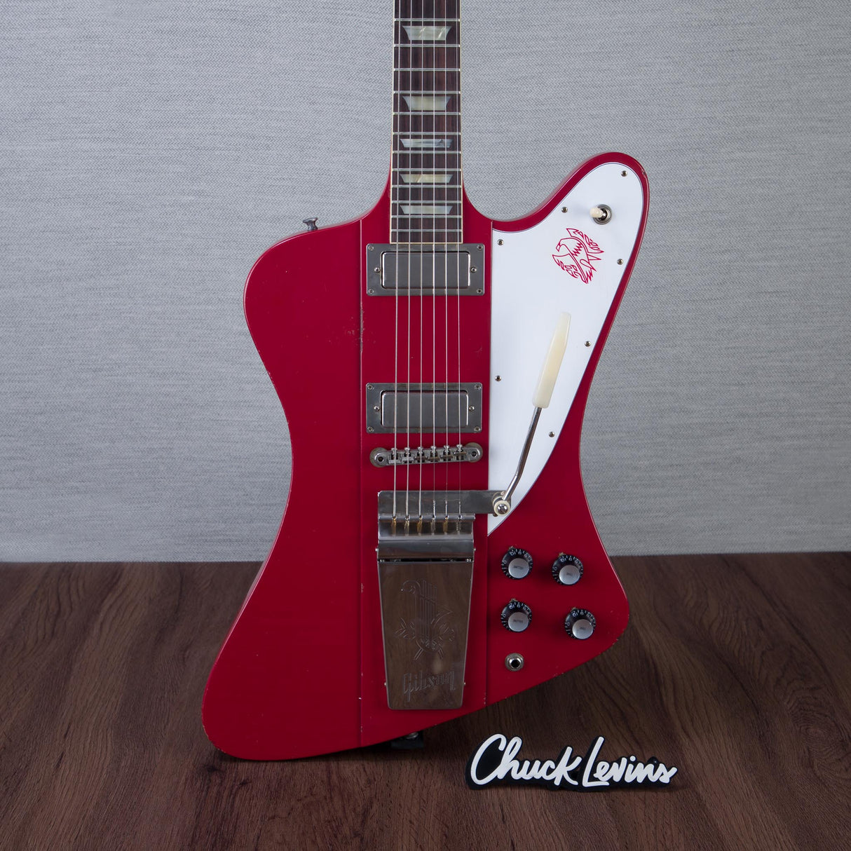 Gibson Custom Shop Murphy Lab 1963 Firebird V With Maestro Vibrola Electric Guitar - Light Aged Cardinal Red - #500233