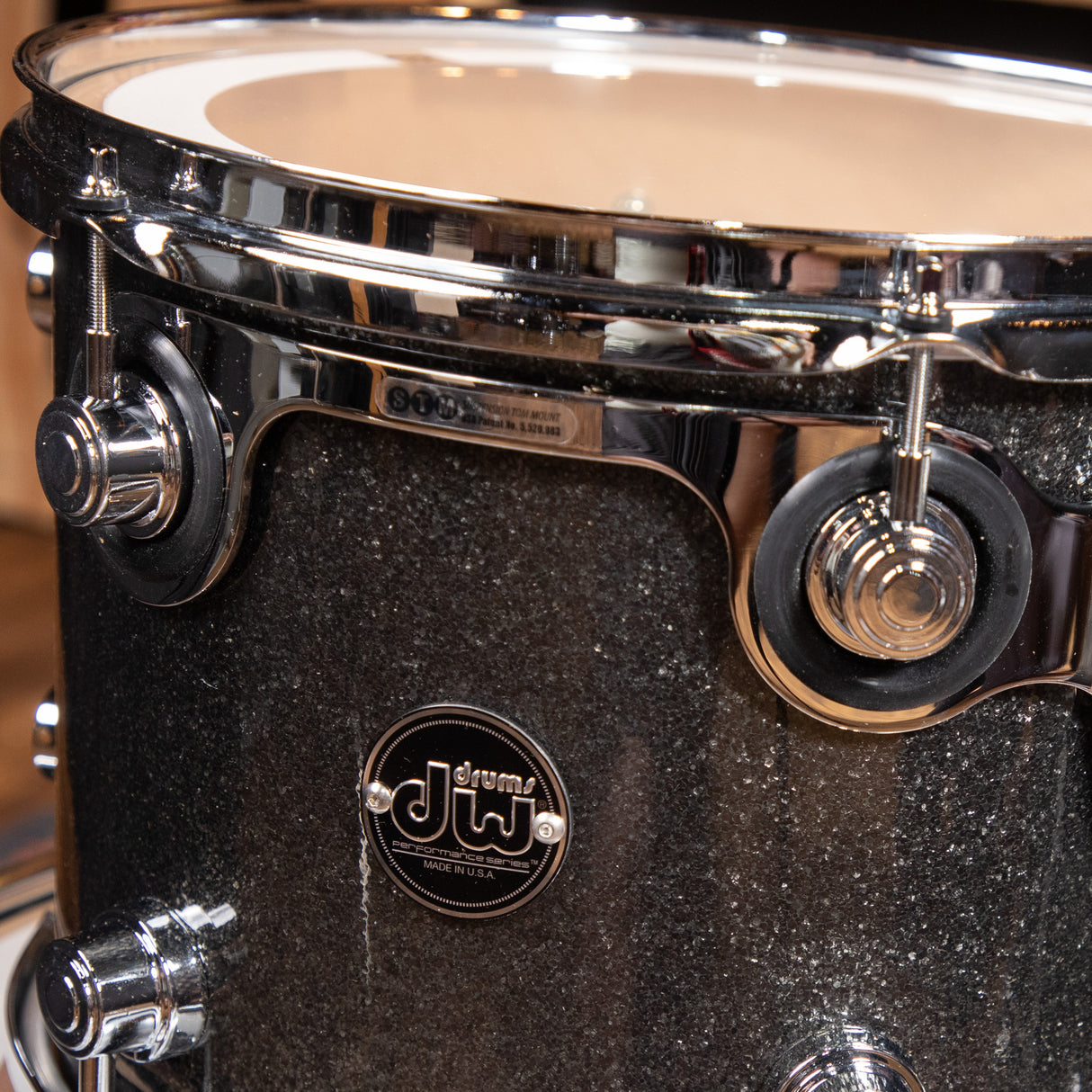 DW Performance Series 3-Piece Shell Pack with 22-Inch Kick - Pewter Sparkle