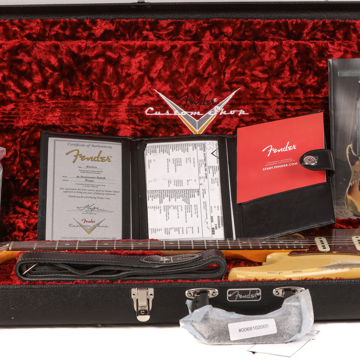 Fender Custom Shop 1969 Stratocaster Heavy Relic Guitar - Aged Vintage White - CHUCKSCLUSIVE - #R123333